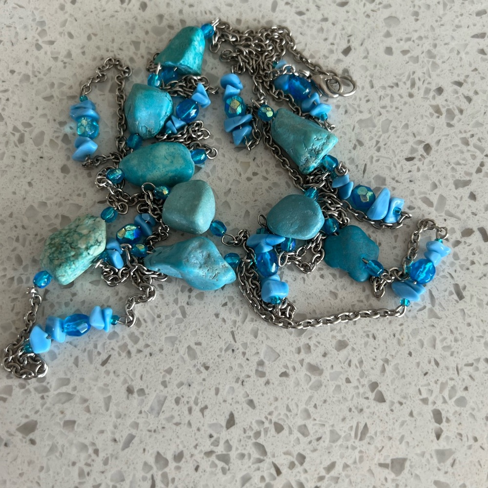 Turquoise layering necklace